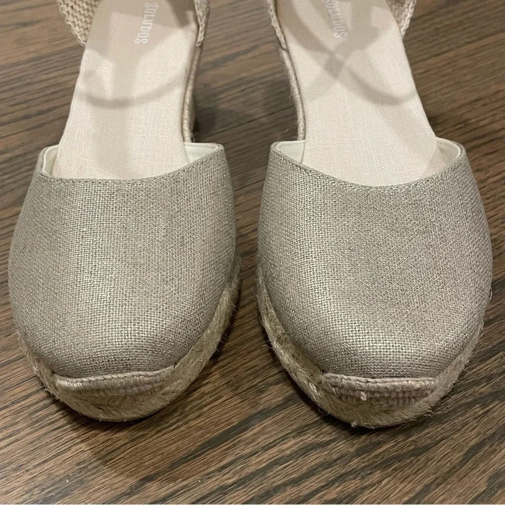 NEW Soludos Closed-toe Midwedge Linen Espadrille Women’s 10